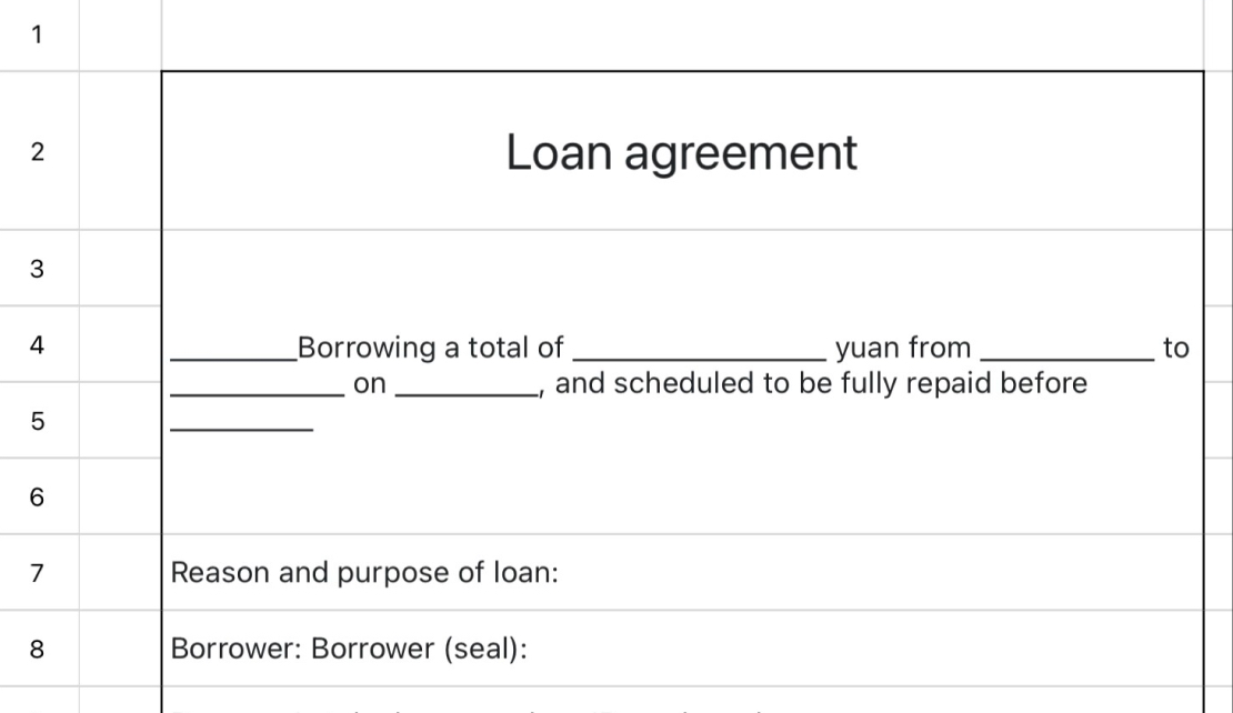 Loan agreement
